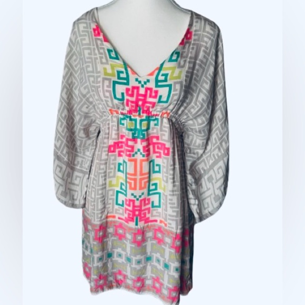 XS 100% Silk ALICE & TRIXIE Dress Kimono Dress Designer Extra small Caftan
